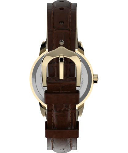 Timex Women's Easy Reader Date Brown/Gold 25mm Casual Watch, Leather Strap